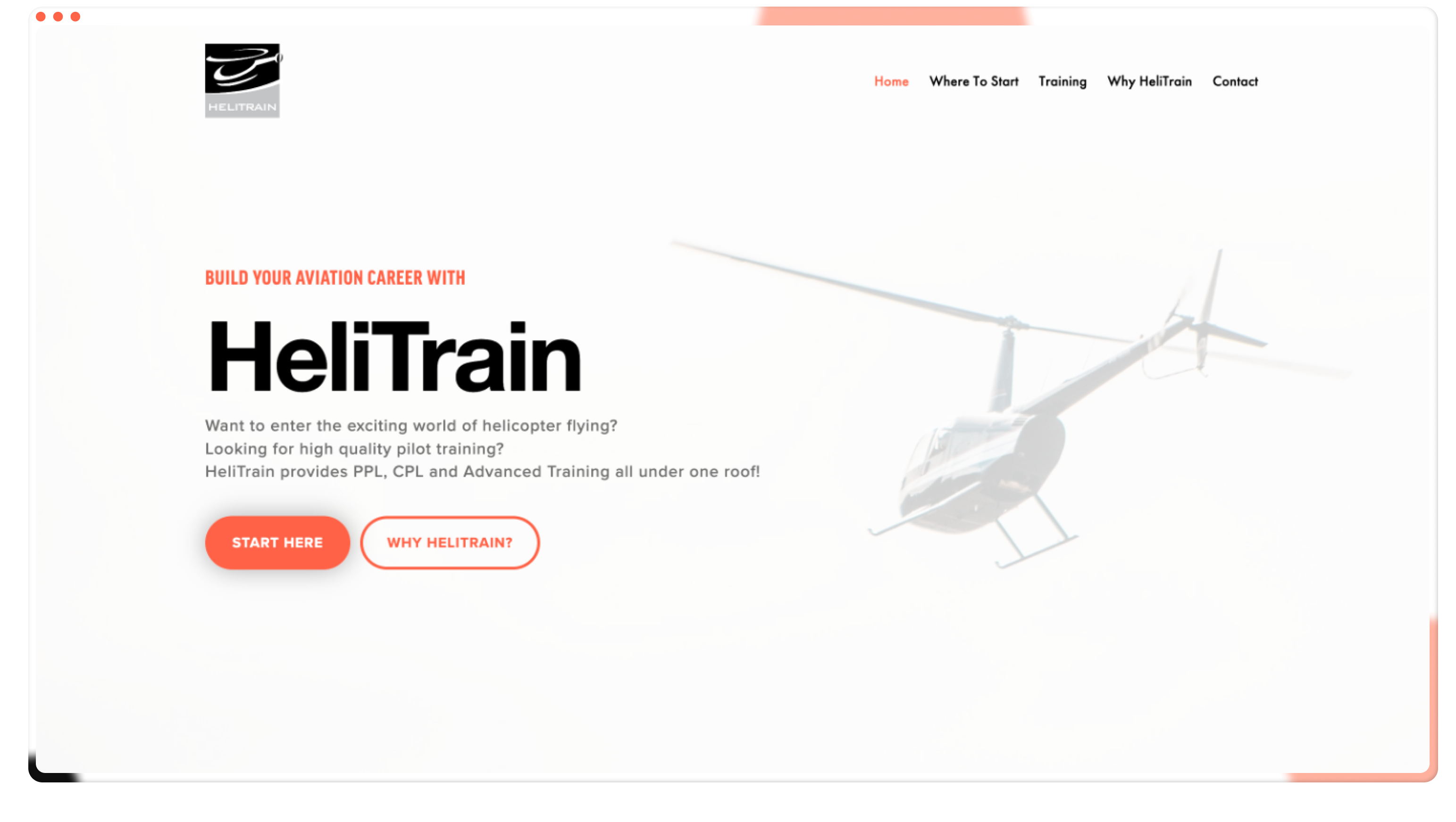 Helitrain homepage